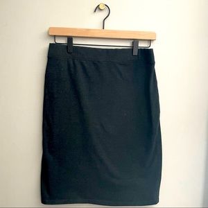 Grey cotton pencil skirt